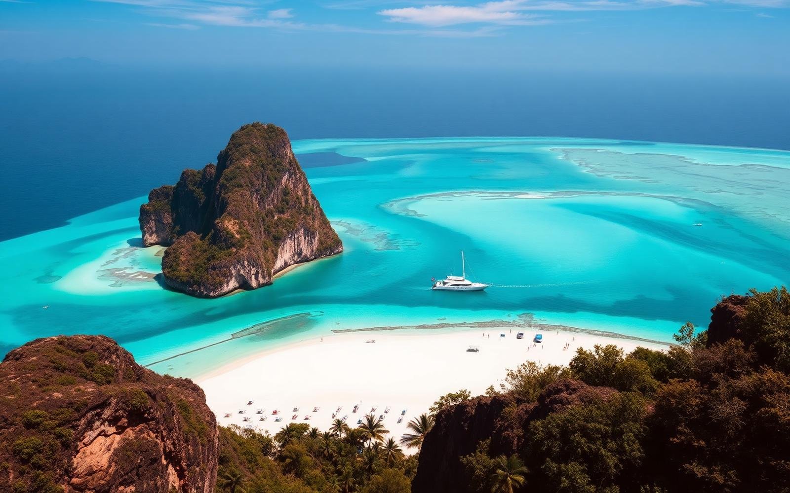 Turquoise lagoon in the Phi Phi Islands, Thailand
