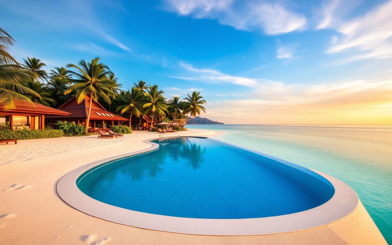 Beachfront pool on Koh Samui